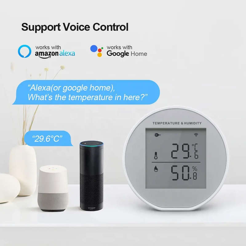 Smart Life Tuya WIFI Temperature Humidity Sensor w/ LCD Display | 3V / 5V