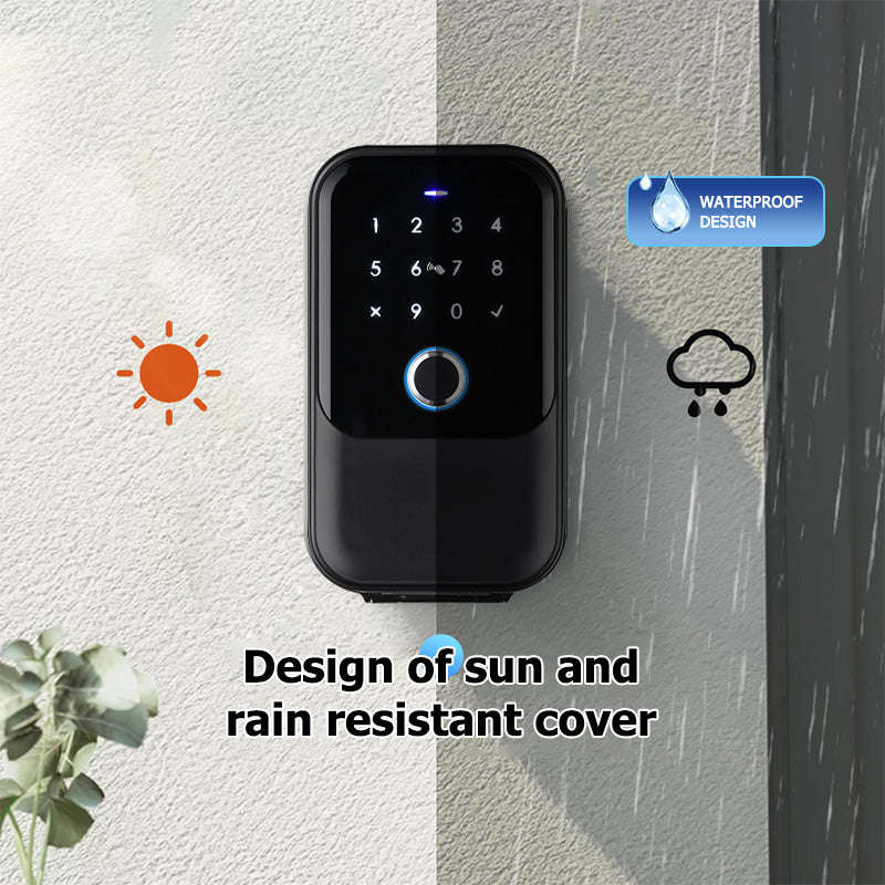 Smart Life Tuya Bluetooth Access Control Fingerprint Keypad Card Key Box (Black)