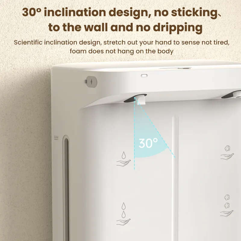 Electric Dual Soap Foam Gel Dispenser | 5V Rechargeable | 280ml refillable | Wall Mounted