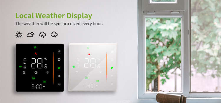 Smart Life Tuya WIFI Thermostat LCD Display Touch Screen Floor Heating Temperature Controller (Bl...
