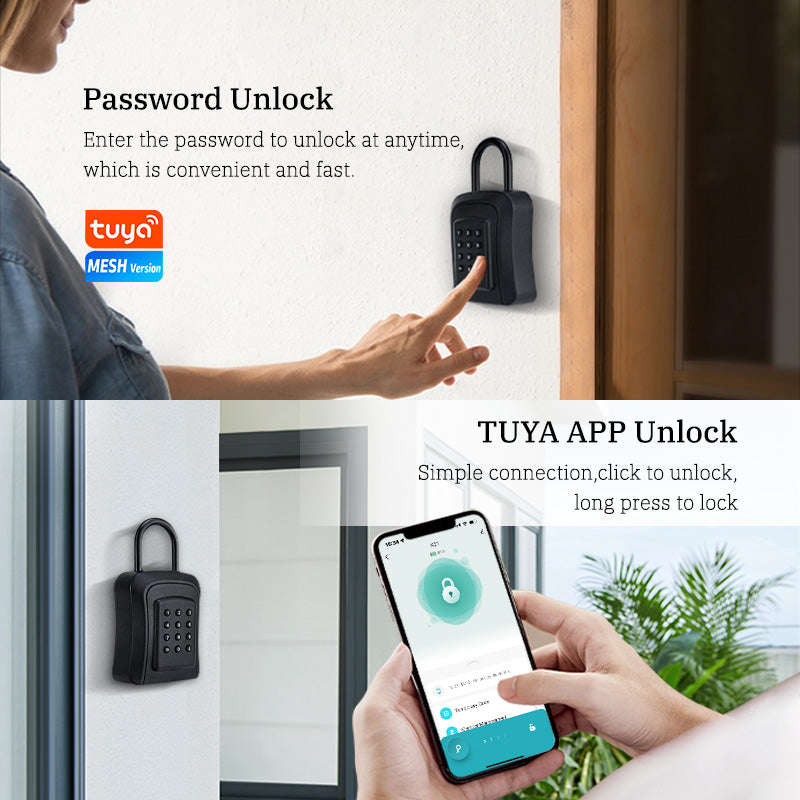Smart Life Tuya Bluetooth Access Control Keypad Key Box (Black)