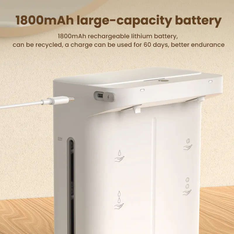Electric Dual Soap Foam Gel Dispenser | 5V Rechargeable | 280ml refillable | Wall Mounted