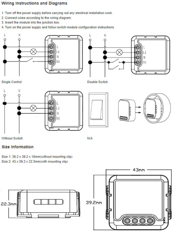 Smart Life Tuya Zigbee 1CH 150W LED Light Dimmer Mini Switch