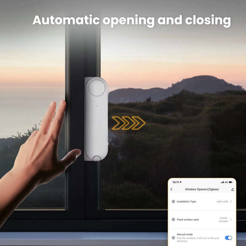 Smart Life Tuya Zigbee Sliding Door Window Opener Closer | Solar charging w/ Built in Battery & R...