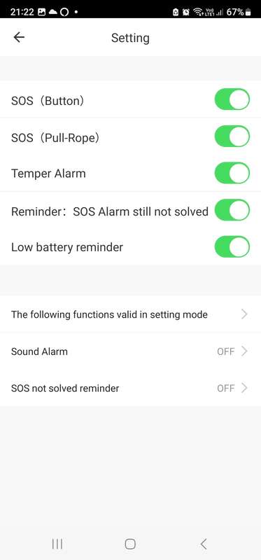 Smart Life Tuya WIFI SOS Emergency Panic Button / Pull Rope | 3V