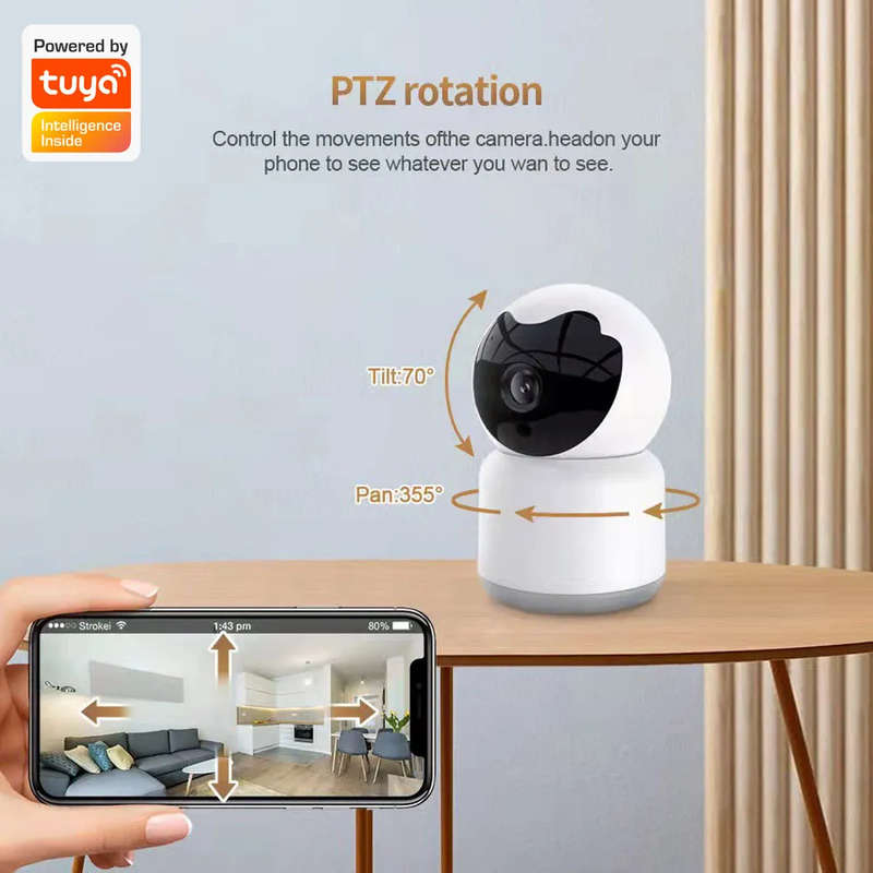 Smart Life Tuya WIFI 3MP PTZ Indoor CCTV Camera / Baby Monitor