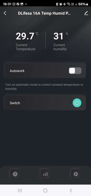 Smart Life Tuya WIFI 1CH 16A 3000W Switch w/ Temperature Humidity Sensor w/ Power Monitor & RF433Mhz