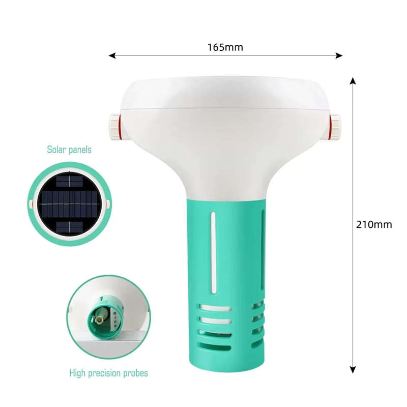 Smart Life Tuya Zigbee Solar Water Quality Tester Chlorine/TDS/EC/PH/Salinity/ORP/Temperature