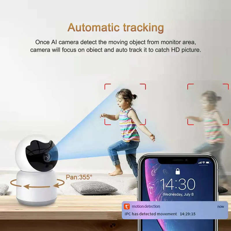 Smart Life Tuya WIFI 3MP PTZ Indoor CCTV Camera / Baby Monitor