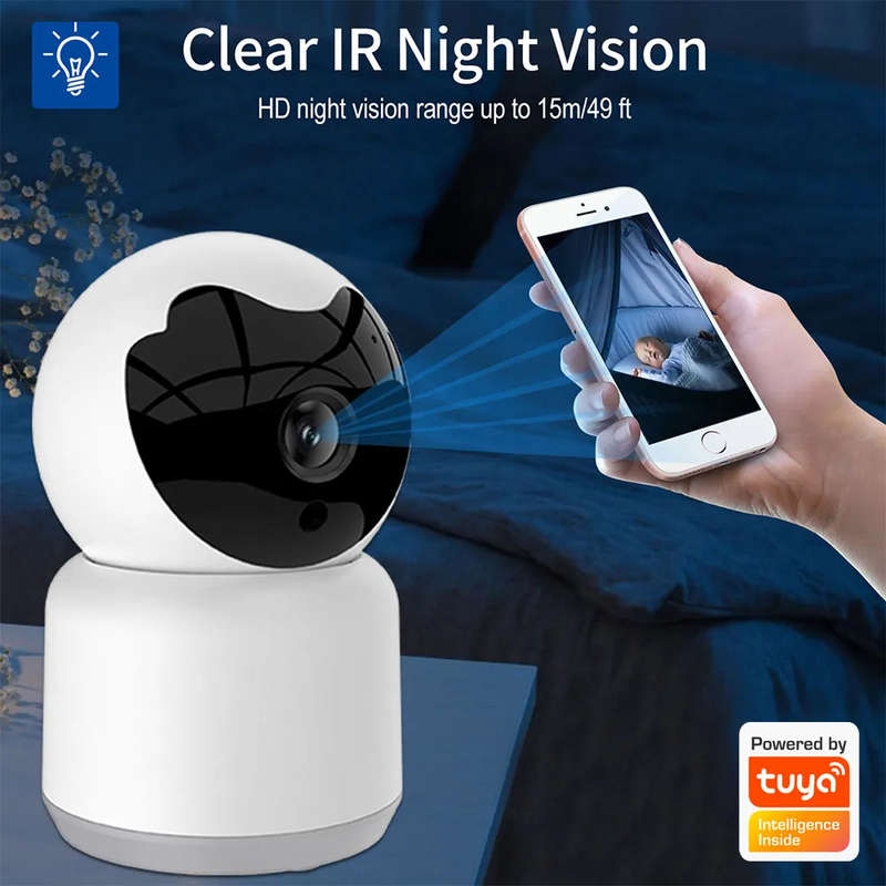 Smart Life Tuya WIFI 3MP PTZ Indoor CCTV Camera / Baby Monitor