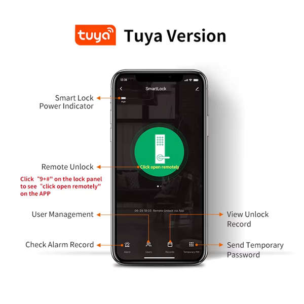 Smart Life Tuya WIFI Access Control Fingerprint Keypad Card Door Lock T1 (Silver)
