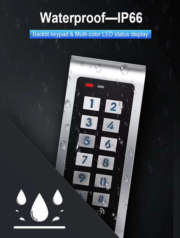 Smart Life Tuya WIFI Access Control 12V Keypad Card Doorbell for Door Gate Garage | IP66 Waterproof