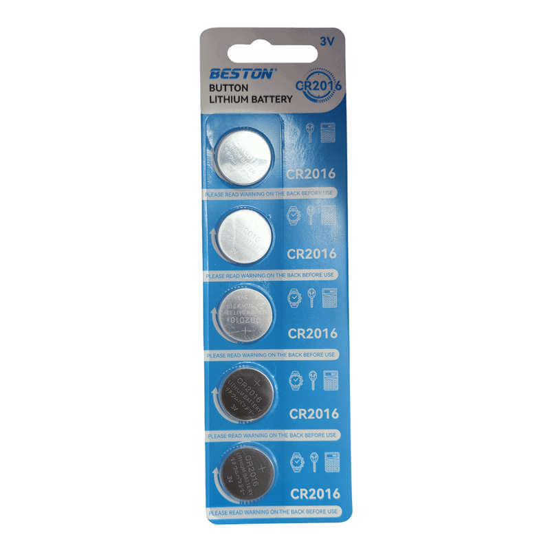 BESTON CR2016 Button Cell Lithium Battery | 3V | 120mAh | 5 Pack
