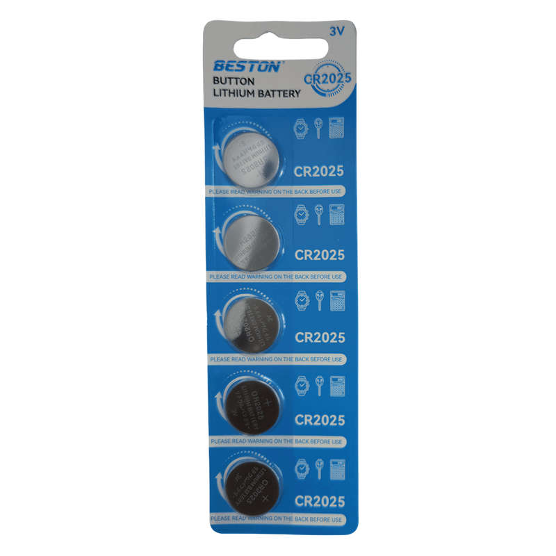 BESTON CR2025 Button Cell Lithium Battery | 3V | 150mAh | 5 Pack