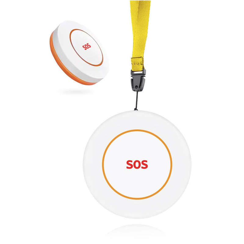 Wireless SOS Emergency Panic Button w/ Lanyard for Tuya Pager Alarm System | RF433 EV1527