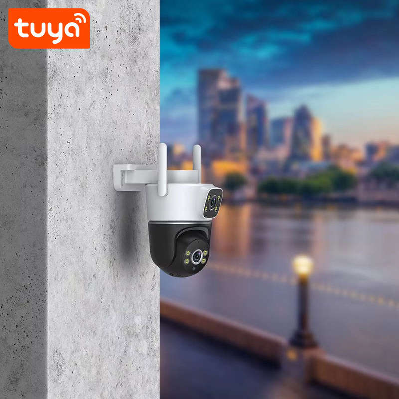 Smart Life Tuya WIFI 4MP HD PTZ CCTV Double Camera w/ 2 way audio | IP66 Waterproof | 12V
