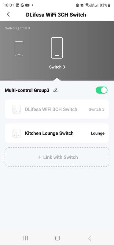 Smart Life Tuya WIFI 3CH LED Light Switch | Live & Neutral / Live & No Neutral Wire | White