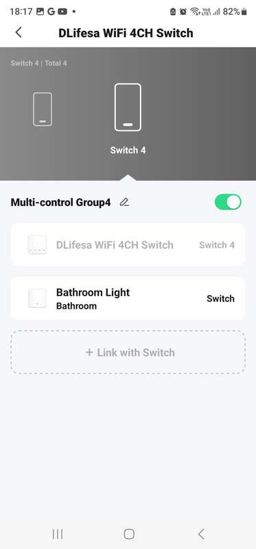 Smart Life Tuya WIFI 4CH LED Light Switch | Live & Neutral / Live & No Neutral Wire | White