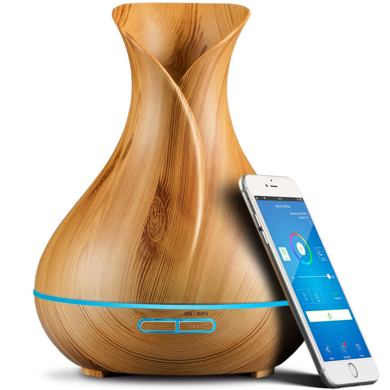 WIFI Control Smart Life Tuya Essential Oil Aromatherapy Ultrasonic Air Diffuser Humidifier (Light...