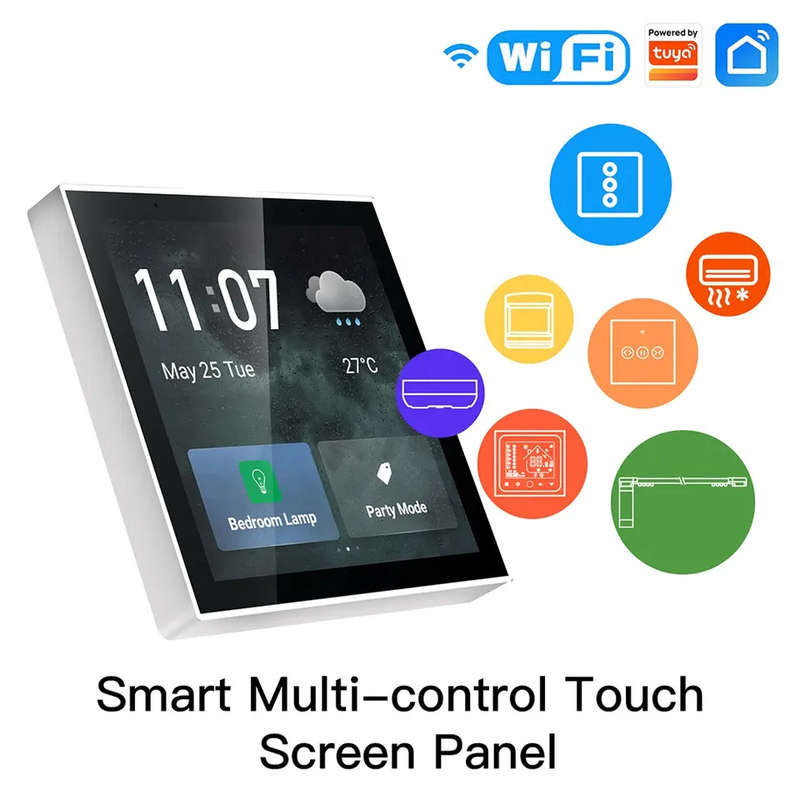 Smart Life Tuya WIFI 4 inch In-Wall Touch Screen Control Panel w/ Zigbee Gateway | 240V