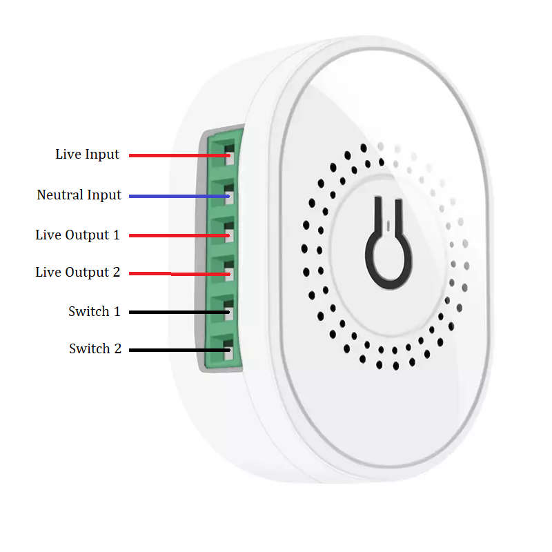 Smart Life Tuya WIFI 2CH 16A 3500W Mini Switch