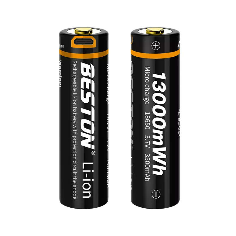 BESTON 18700 Micro USB Rechargeable Lithium Battery | 3.7V | 3500mAh | 1 Pack