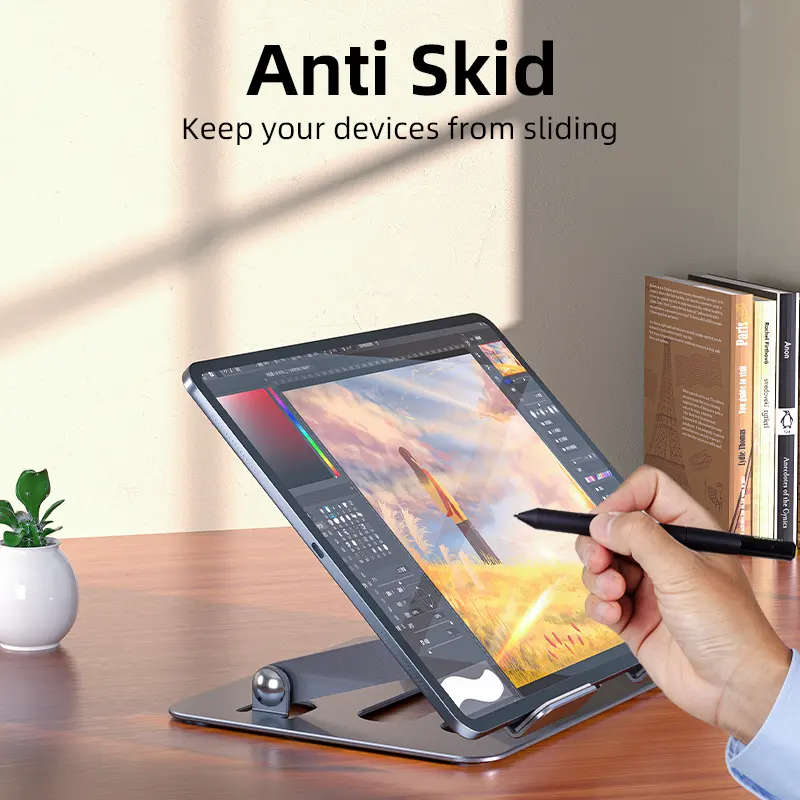 2 in 1 Aluminium Alloy Mobile phone Holder Tablet Stand 180 degree Free Rotation