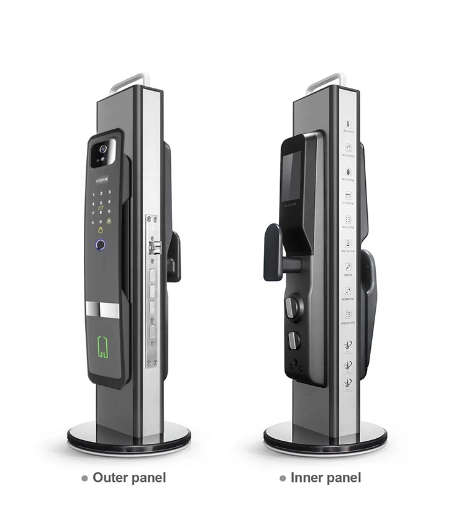 WIFI Control Smart Life Tuya Digital 3D Face Recognition Access Door Lock with Cats Eye Camera