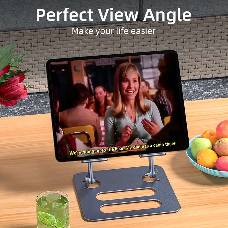 2 in 1 Aluminium Alloy Mobile phone Holder Tablet Stand 180 degree Free Rotation