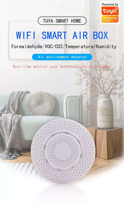 Smart Life Tuya WIFI Air Quality Monitor CO2 VOC Formaldehyde Temperature Humidity Sensor Detector