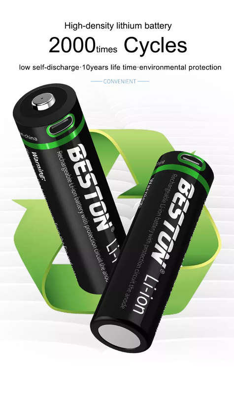 BESTON 21770 USB C Rechargeable Lithium Battery | 3.7V | 5000mAh | 1 Pack