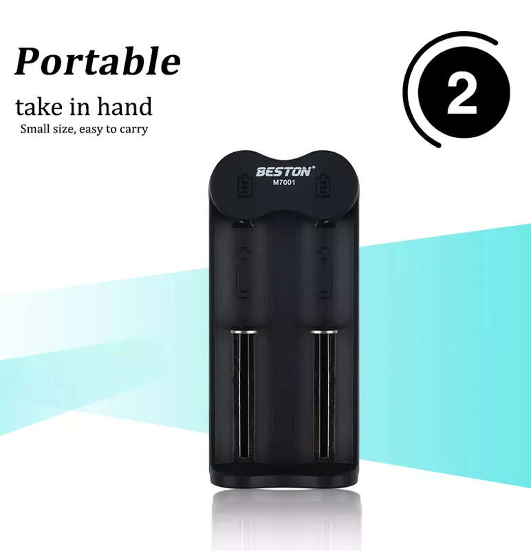 BESTON M7001 Rechargeable Lithium Battery Smart Charger for BESTON 3.7V Batteries | 2 Slot