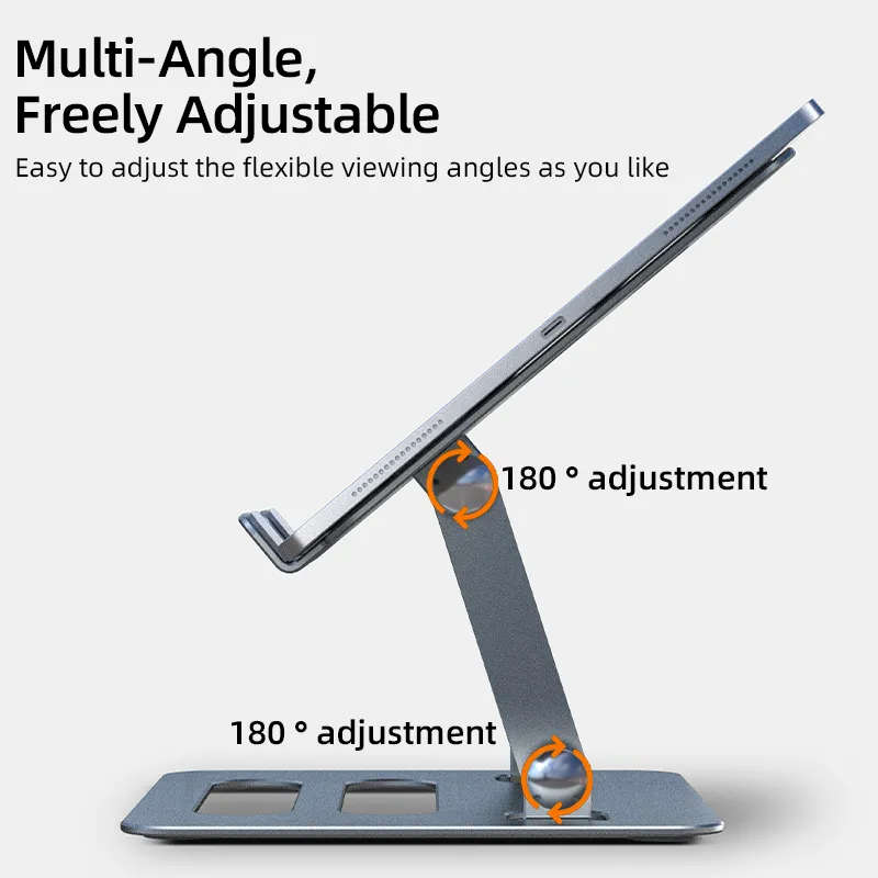 2 in 1 Aluminium Alloy Mobile phone Holder Tablet Stand 180 degree Free Rotation