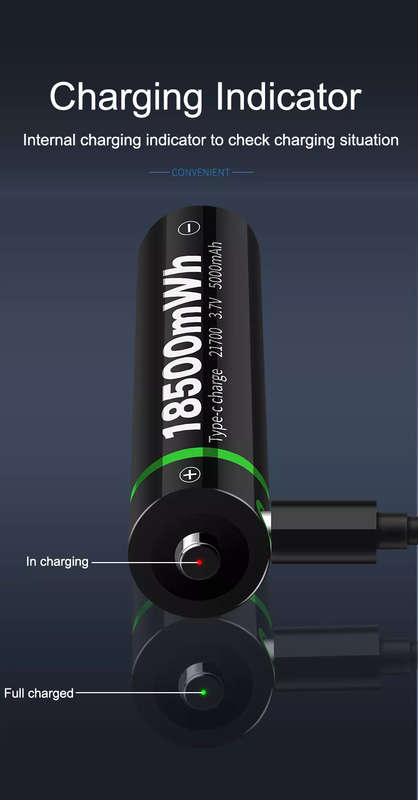 BESTON 21770 USB C Rechargeable Lithium Battery | 3.7V | 5000mAh | 1 Pack