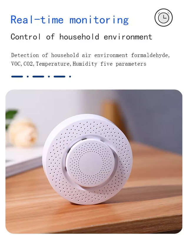 Smart Life Tuya WIFI Air Quality Monitor CO2 VOC Formaldehyde Temperature Humidity Sensor Detector