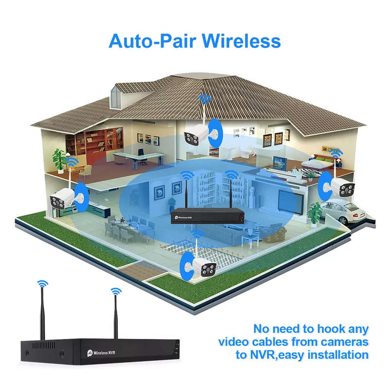 Smart Life Tuya NVR CCTV Camera Kit w/ 8 Outdoor Waterproof 3MP Cameras w/ 2-way Audio