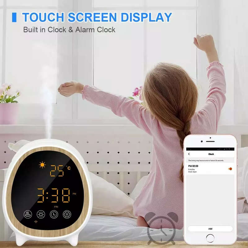 Smart Life Tuya WIFI Essential Oil Aroma Diffuser w/ Temperature Weather Time Clock