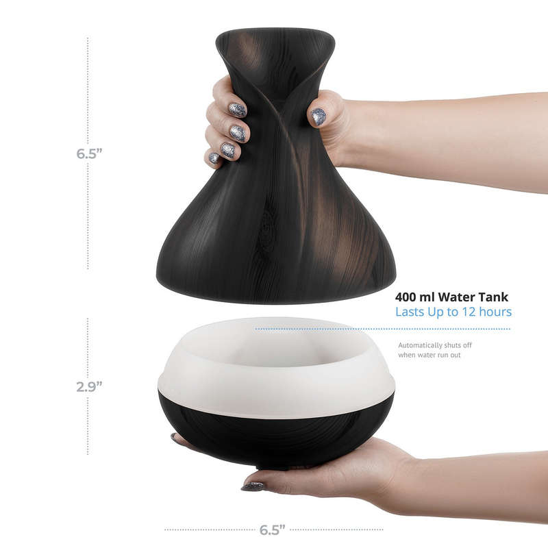 WIFI Control Smart Life Tuya Essential Oil Aromatherapy Ultrasonic Air Diffuser Humidifier (Dark ...