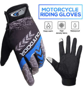 Outdoor Motorcycle Gloves - Blue