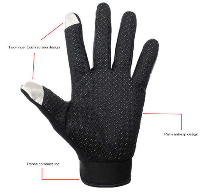 Outdoor Motorcycle Gloves - Blue