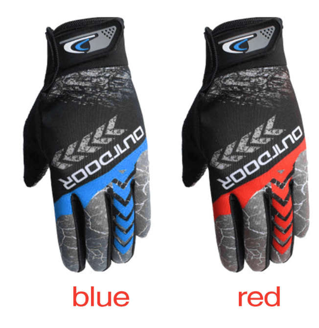Outdoor Motorcycle Gloves - Blue