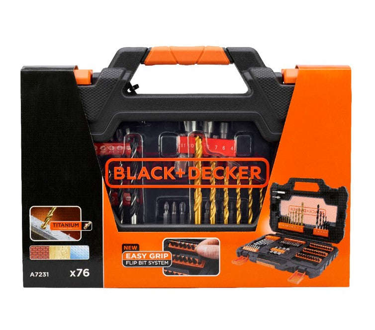 BLACK+DECKER - 76 Piece Drill Driver Set - Easy Grip - Case