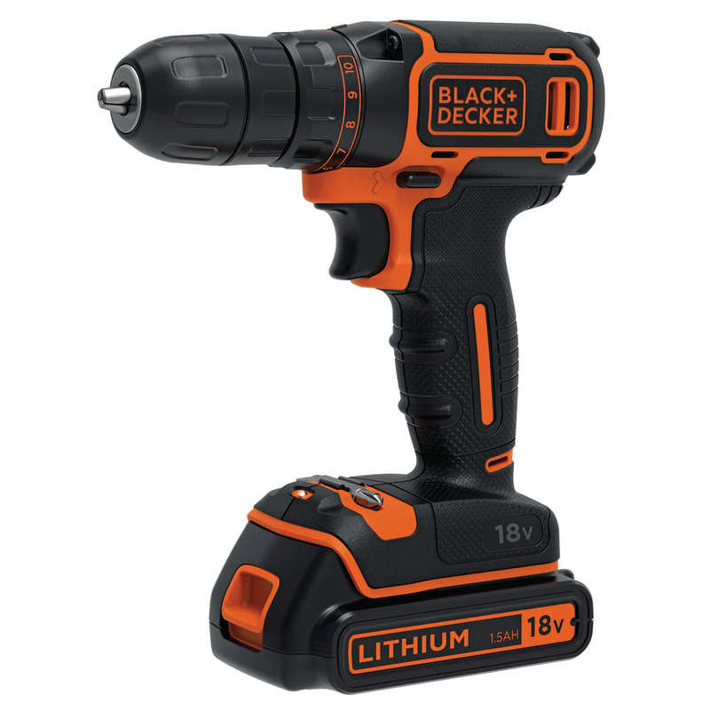 Black & Decker 18V System Drill Driver & 200mA charger & 1.5Ah battery