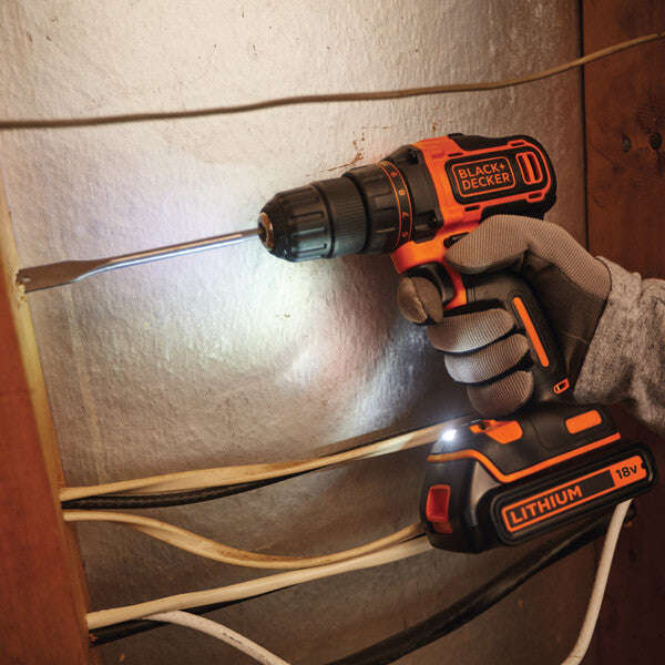 Black & Decker 18V 2 Gear Drill driver + 200mA charger + 1 batt| BDCDD186-QW