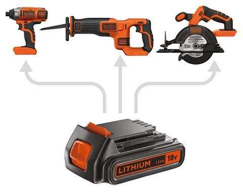 Black & Decker 18V Recip Saw - no battery | BDCR18N-XJ
