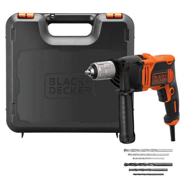 Black & Decker - 850W 13mm Hammer Drill Keyless Chuck with Kitbox