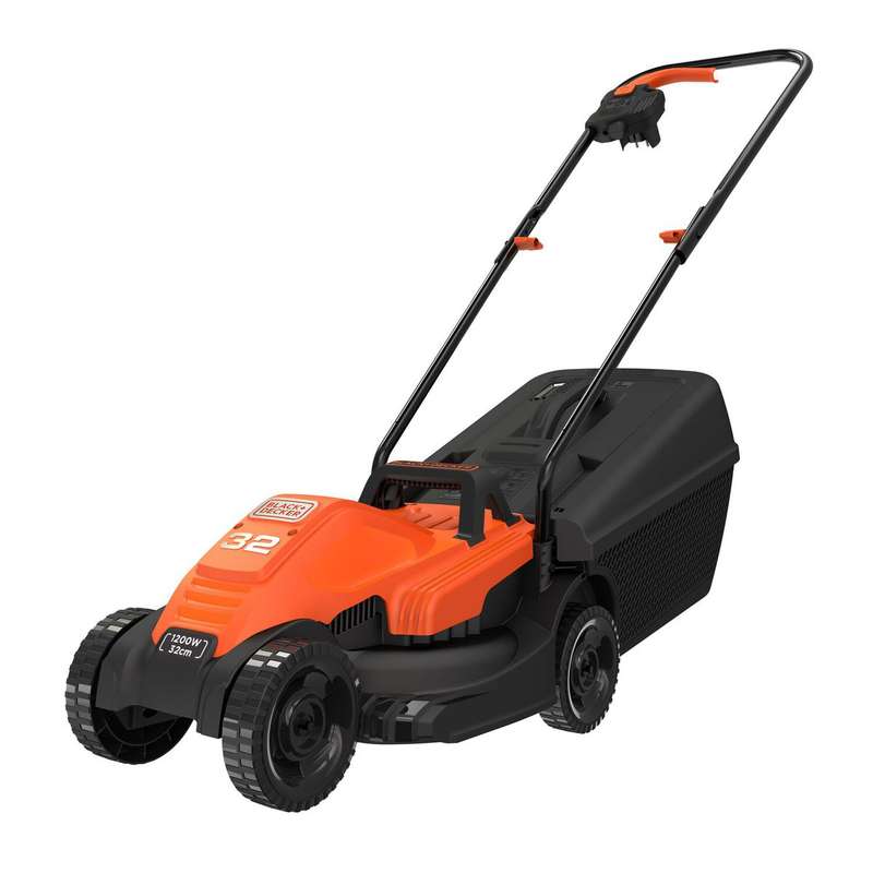 Black&Decker 1200W Electric Lawn Mower, 32cm Deck, adjustable height