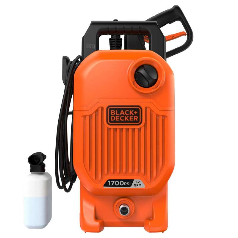 BLACK&DECKER 1700W Pressure Washer 125 BAR/1800 PSI, Self Priming