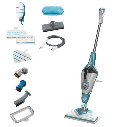 Black & Decker 1600W 2in1 Steam-Mop with Delta Head, SteaMitt and 12 accessories
