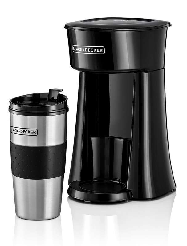 BLACK+DECKER 650W, 360ml, Coffee Machine with On-the-Go Travel Mug | DCT10-B5